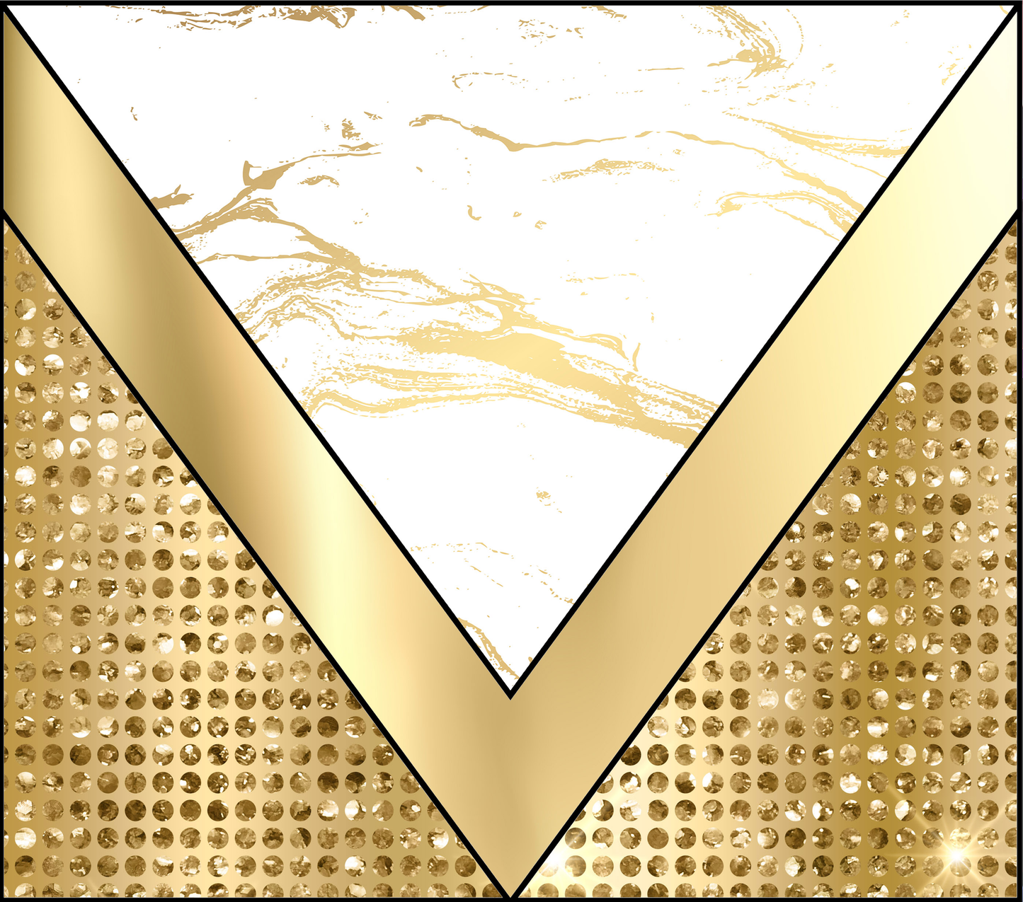1052 Gold V Split Tumbler