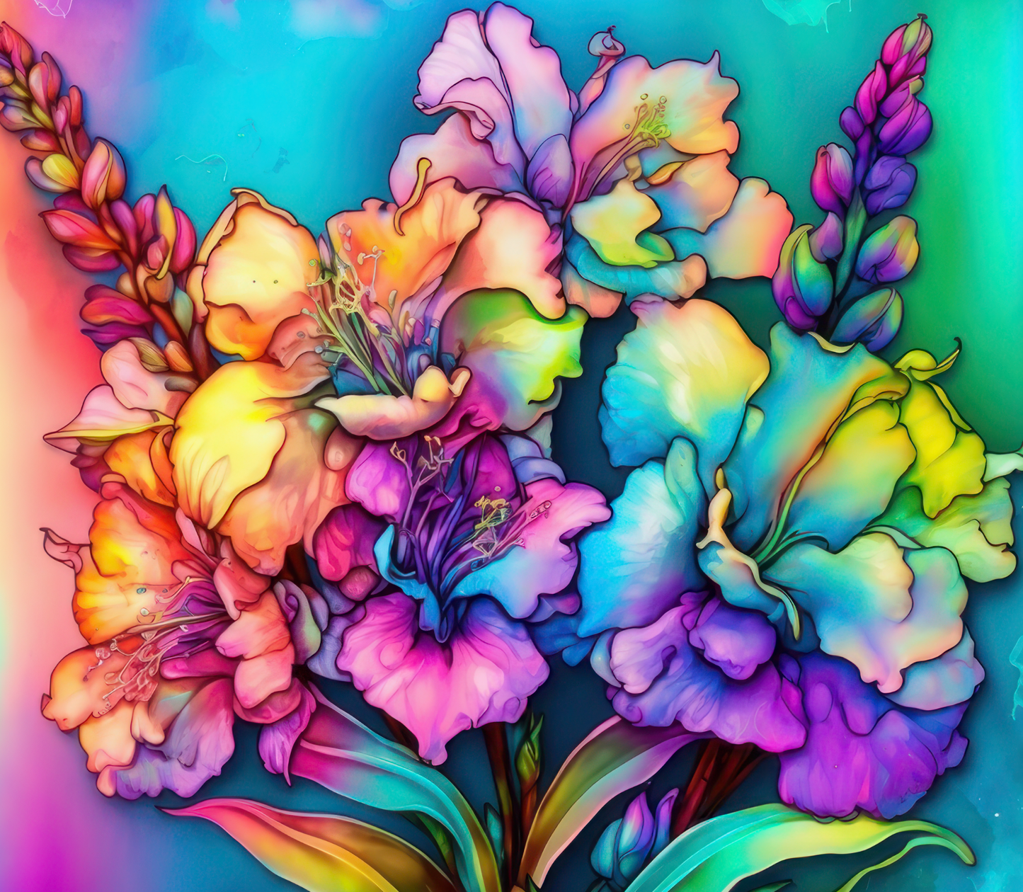 1026 Gladiolus Tumblers