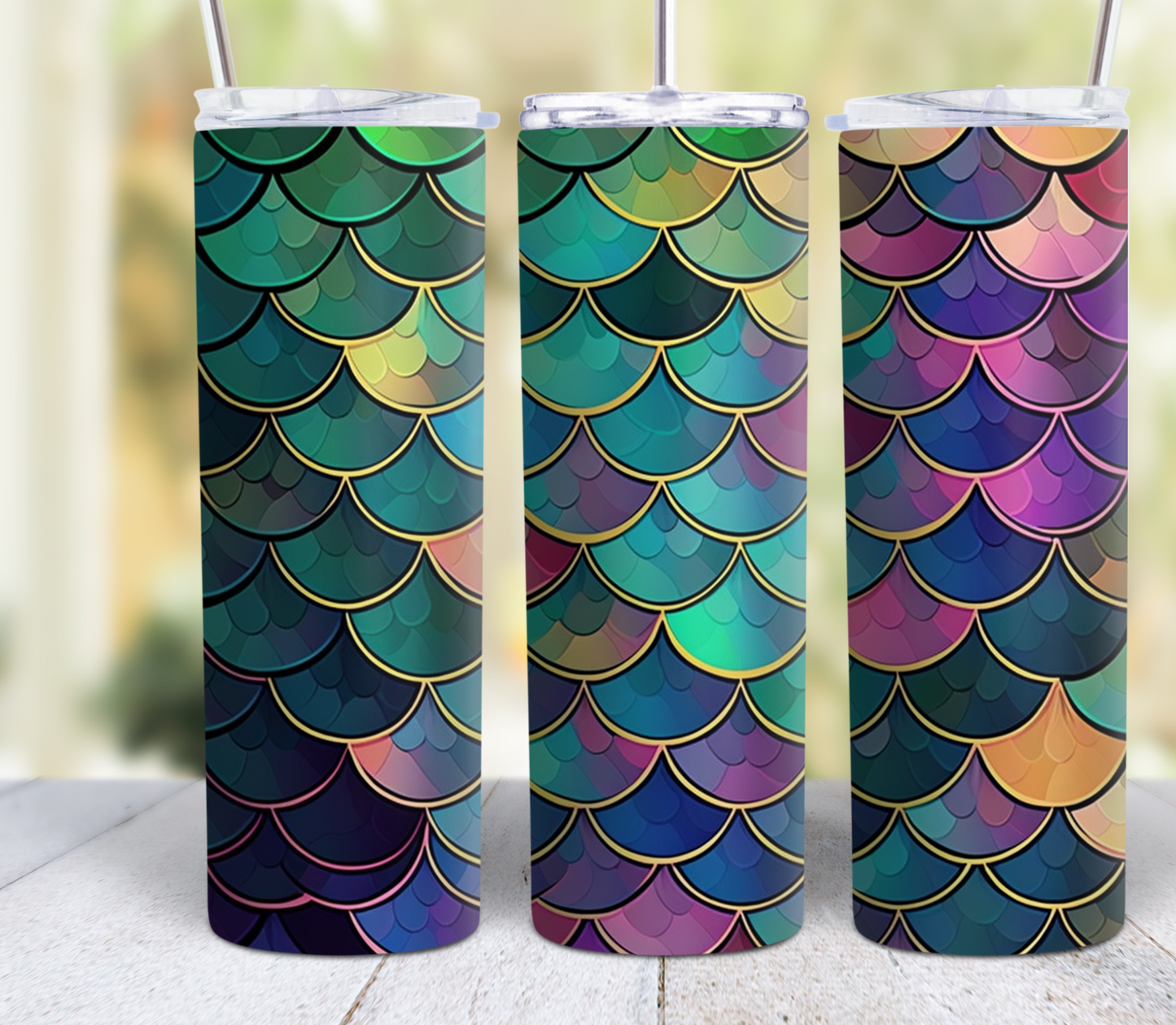 1020 #Mermaid Scales #Tumbler