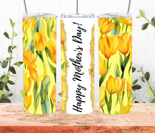 1047 Happy Mother's Day Yellow Tulips or Personalization