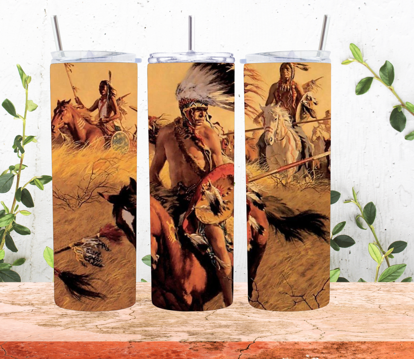 NATIVE AMERICAN INDIAN TUMBLER