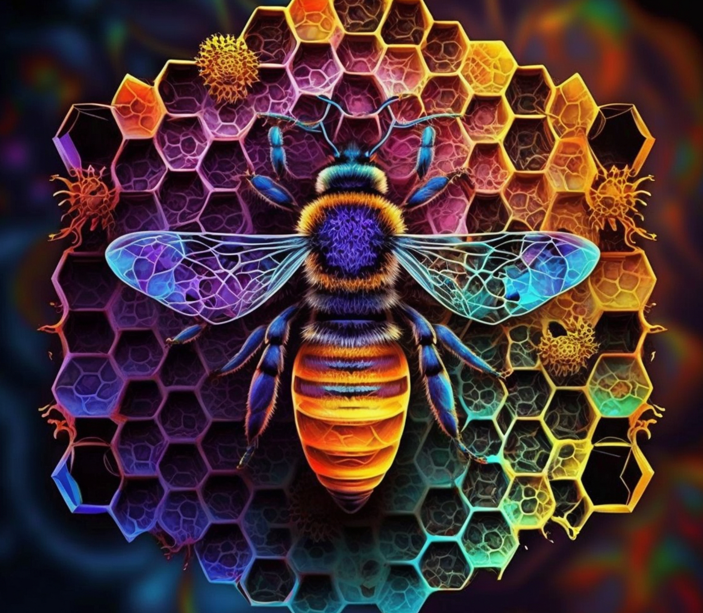 1024 Colorful Bee Hive Tumbler