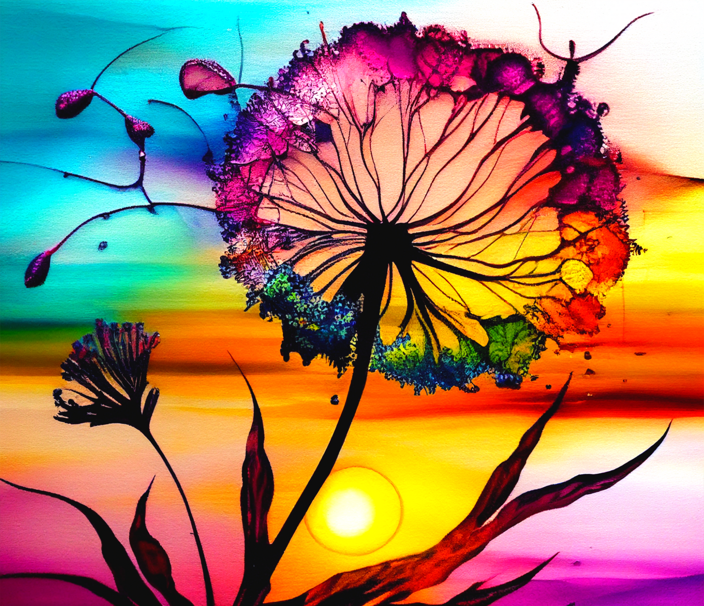 1051 Neon Dandelion Tumbler