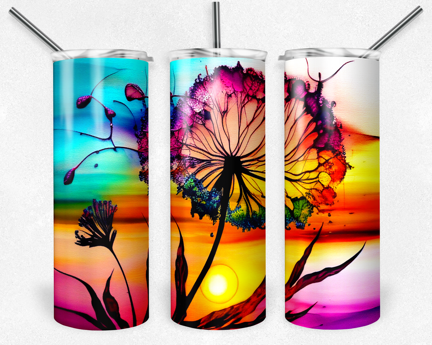 1051 Neon Dandelion Tumbler