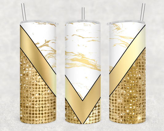 1052 Gold V Split Tumbler
