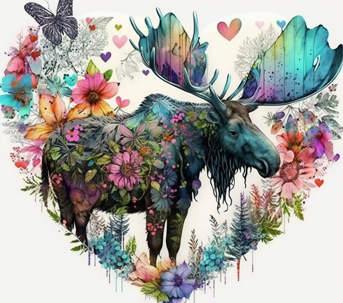 1025 Lovely Watercolor Style Flower #Moose Tumbler