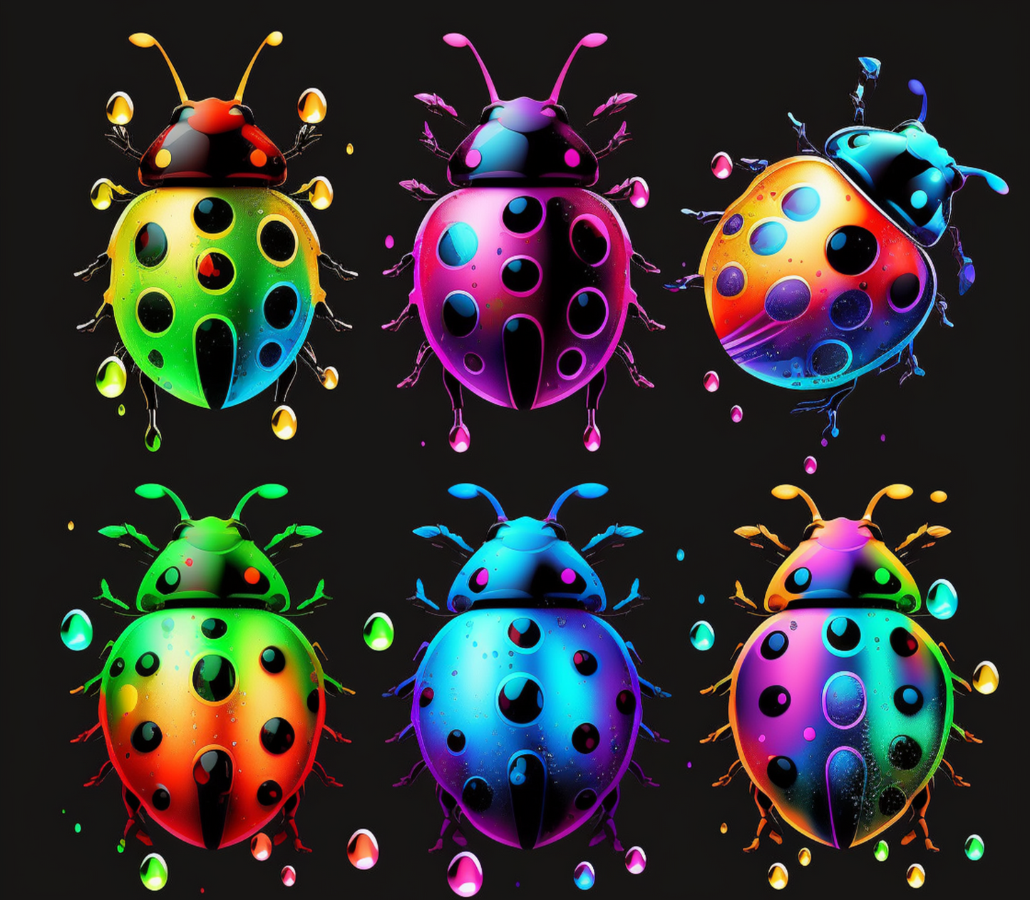 1016 Gigantic Colorful Ladybugs #Tumbler