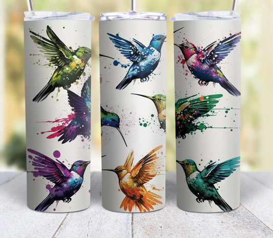 1021 #WaterColor #Hummingbirds #Tumbler